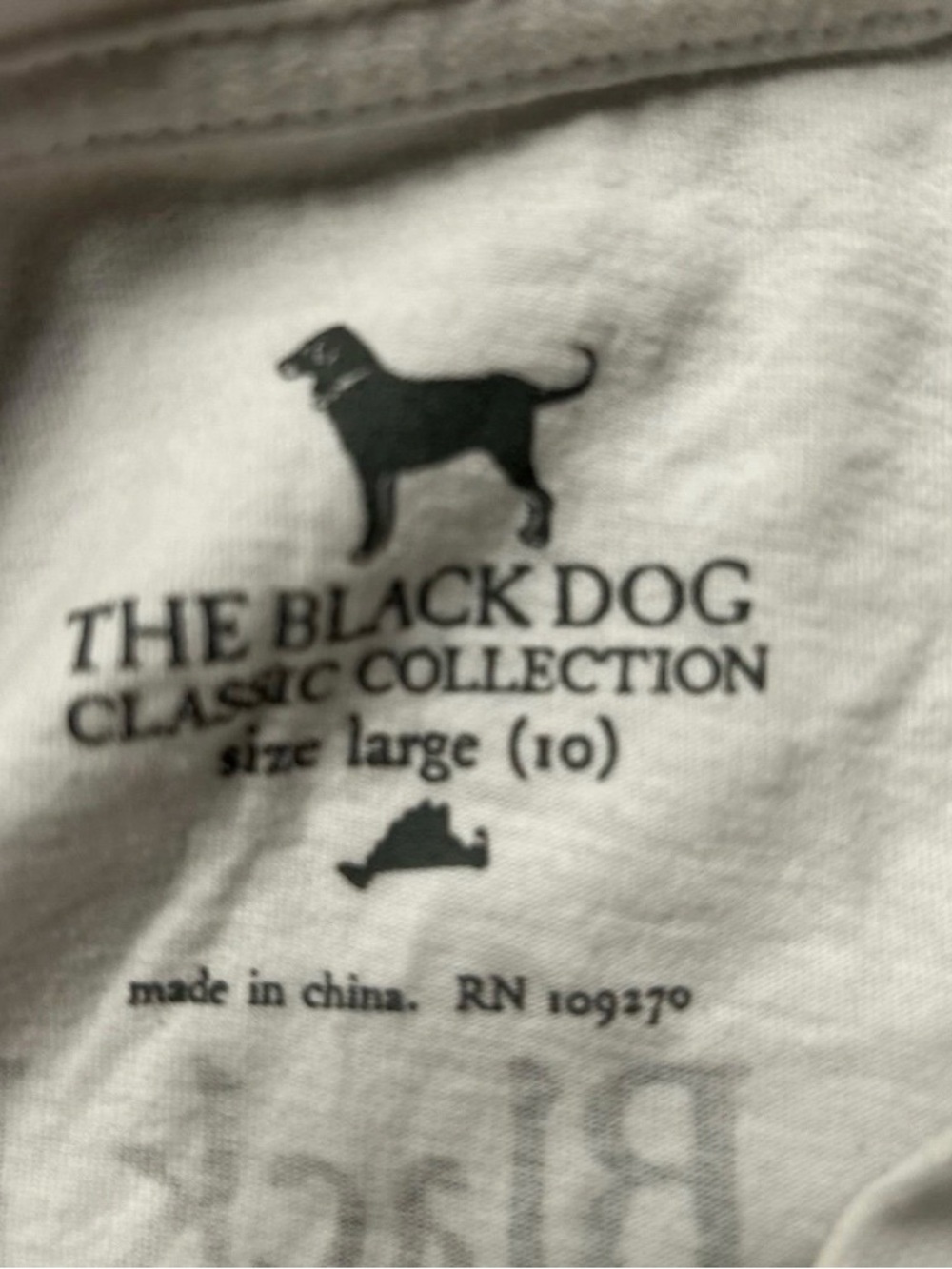 Youth The Black Dog Christmas Long Sleeve Shirt Martha’s Vineyard Size Large 10 - Picture 3 of 3